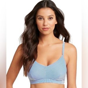 Sea Level navy blue positano stripe Dd/E bralette 4 bikini top